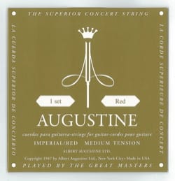 JEU de Cordes pour Guitare AUGUSTINE rouge impérial tirant normal