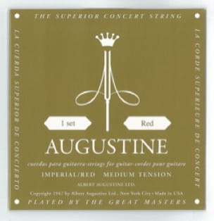 JEU de Cordes pour Guitare AUGUSTINE rouge impérial tirant normal