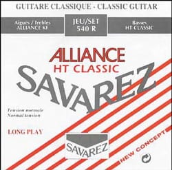 JEU de Cordes pour Guitare SAVAREZ ALLIANCE ROUGE tirant standard
