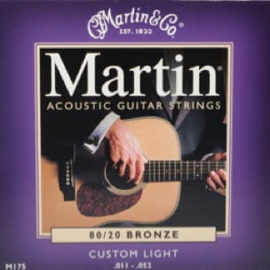 JEU de Cordes pour Guitare MARTIN FOLK Bronze Custom light - 11-52