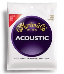 JEU de Cordes pour Guitare MARTIN FOLK Bronze light - 12-54