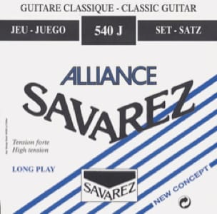 JEU de Cordes pour Guitare SAVAREZ ALLIANCE BLEU fort tirant 