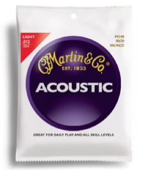 JEU de Cordes pour Guitare MARTIN FOLK Bronze light - 12-54