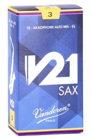Boite de 10 anches VANDOREN série V21 pour SAXOPHONE ALTO force 3