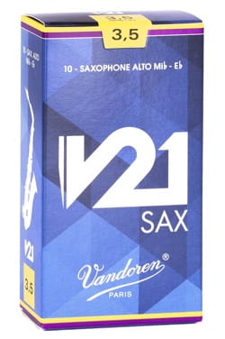 Boite de 10 anches VANDOREN série V21 pour SAXOPHONE ALTO force 3,5