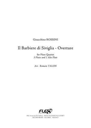 Le Barbier de Seville : Ouverture ROSSINI Partition Flûte traversière