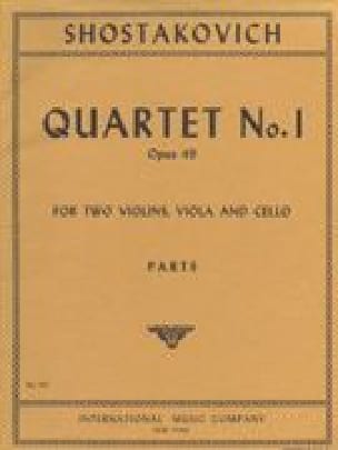 Quatuor à Cordes Opus 49 N°1 - CHOSTAKOVITCH - Partition