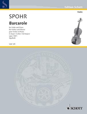 Barcarole Op.135 N°1 En Sol Maj. SPOHR Partition Violon