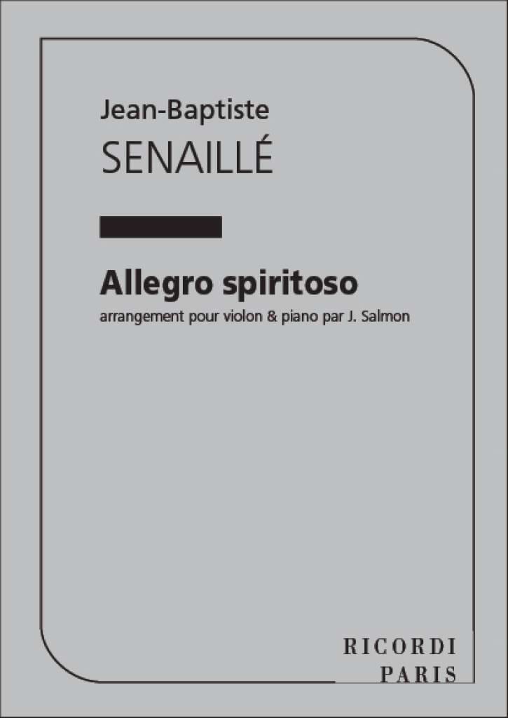 Allegro Spiritoso arrgt J. Salmon J. B. Senaillé Partition Violon