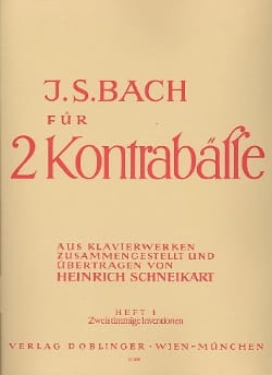 Bach für 2 Kontrabässe - Heft 1