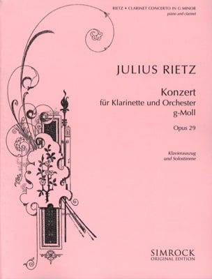 Clarinet Concerto Op. 29 Julius Rietz Partition Clarinette