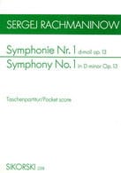 Symphonie Nr. 1 d-moll op. 13 - Partitur - RACHMANINOV - Partition