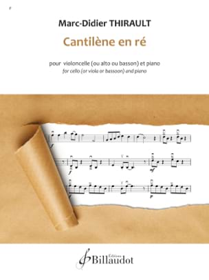Cantilène en ré Marc-Didier Thirault Partition Violoncelle