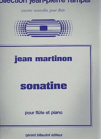 Sonatine op. 19b - Flûte Jean Martinon Partition Flûte traversière