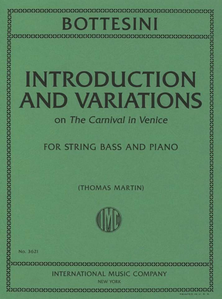 Introduction et Variations sur le Carnaval de Venise - BOTTESINI
