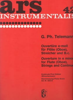 Ouvertüre e-moll für Flöte Oboe Klavier - TELEMANN - Partition