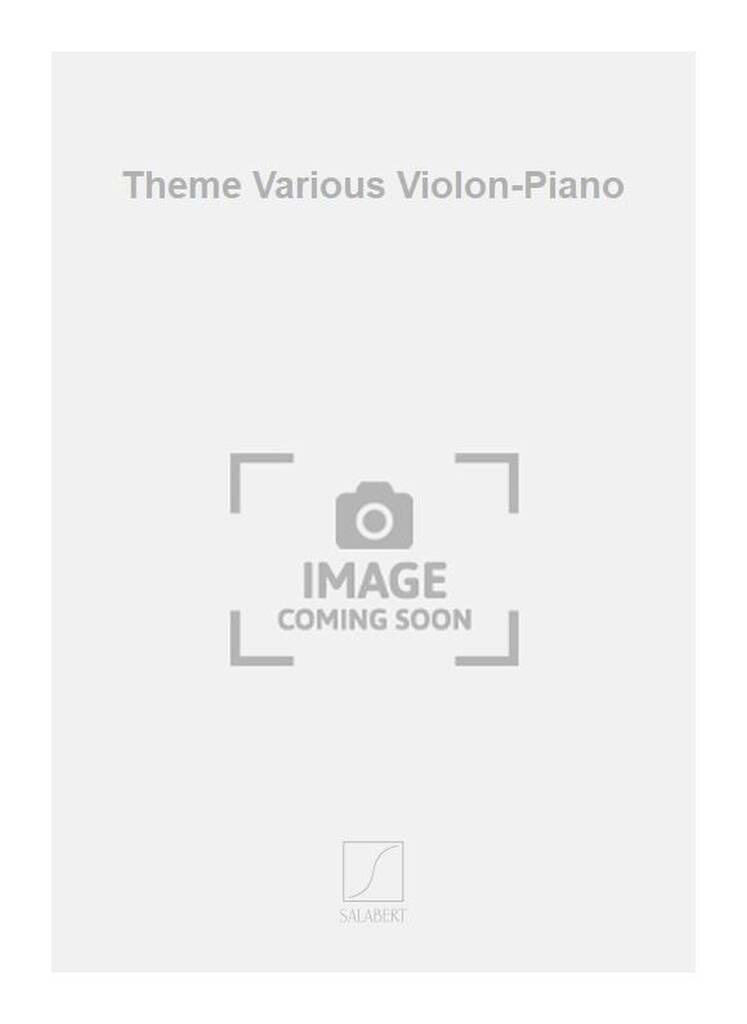 Thème varié Charlotte Sohy Partition Violon