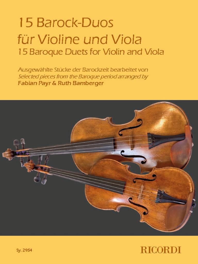 15 Barock-Duos für Violine und Viola Partition