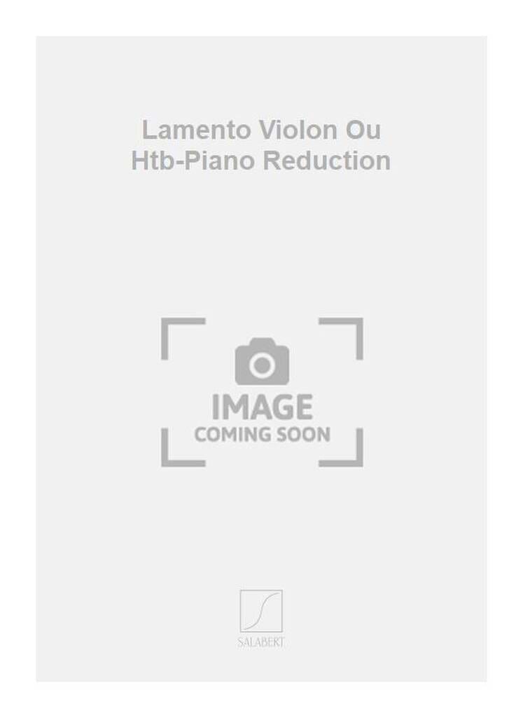 Lamento Joseph-Guy Ropartz Partition Violon
