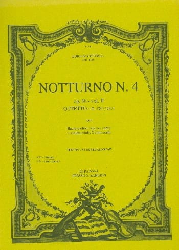 Octet Op. 38 n° 4 BOCCHERINI Partition