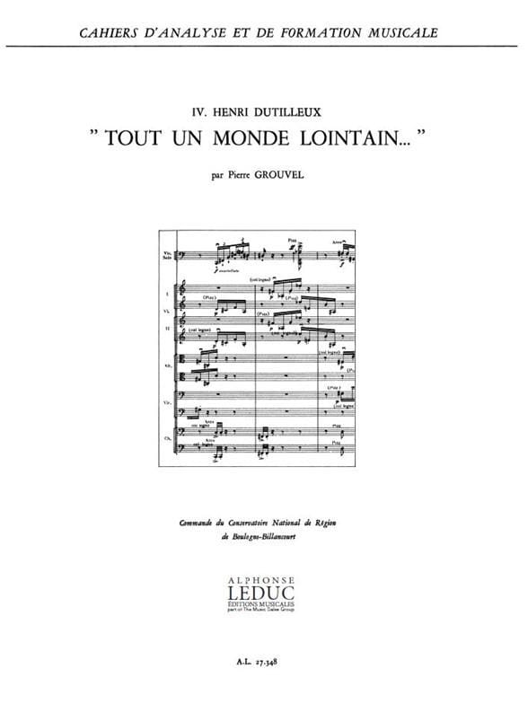 Cahier D'Analyse Et Formation Grouvel Partition