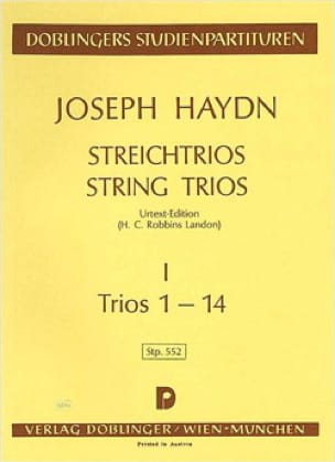 Streichtrios - Bd. 1 1-14 - Partitur HAYDN Partition Petit format