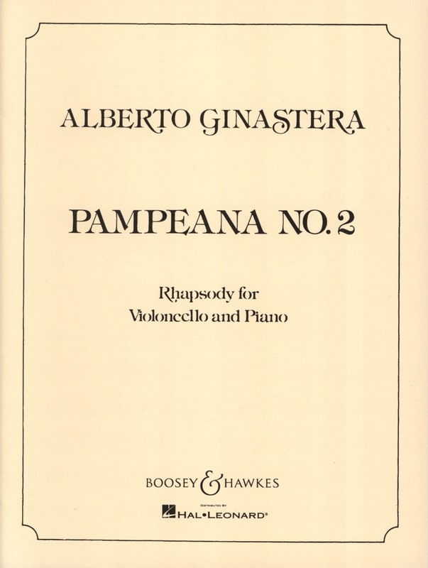 Pampeana n° 2 op. 21 GINASTERA Partition Violoncelle