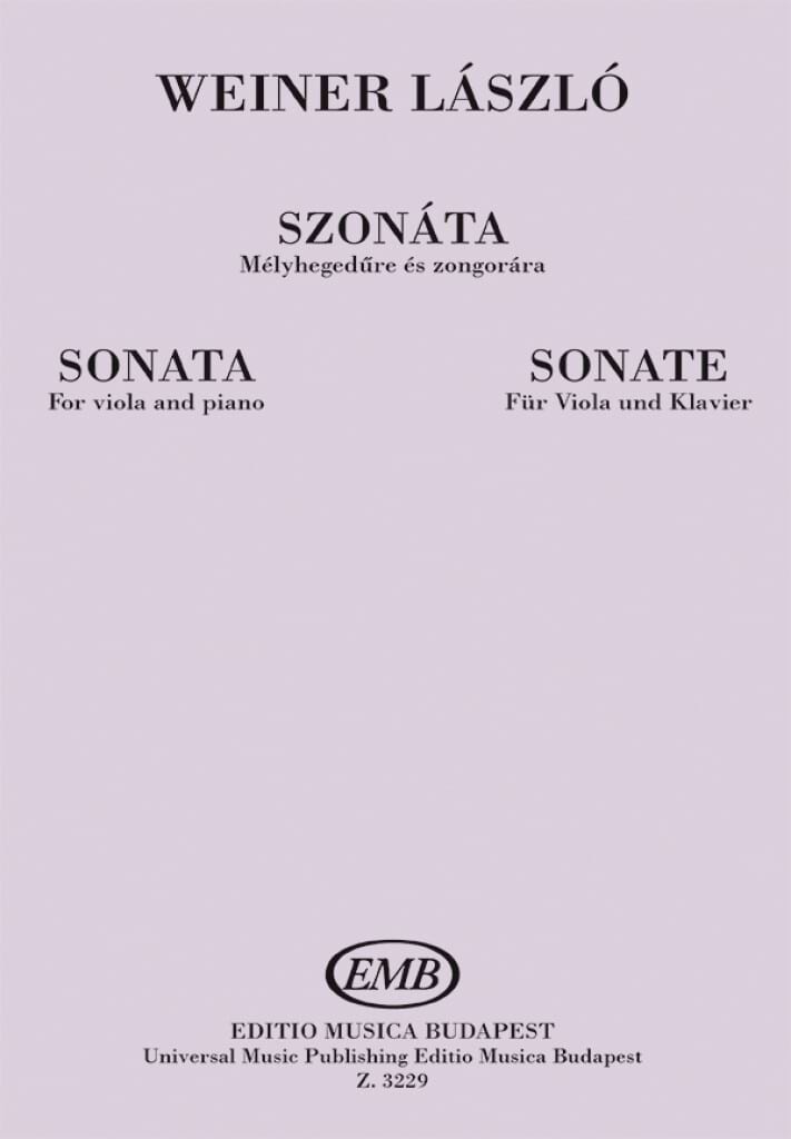 Sonate Weiner laszlo Partition