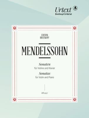 Sonates - Violon et piano Bartholdy Felix Mendelssohn Partition Violon