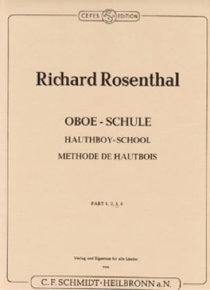 Méthode de hautbois - Volume 3 Richard Rosenthal Partition Hautbois