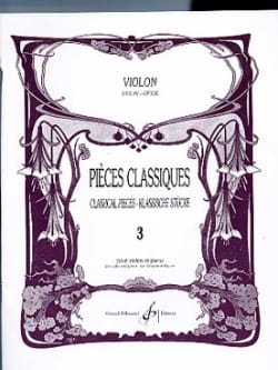 Pièces Classiques Volume 3 - Violon Patrice Sciortino Partition Violon