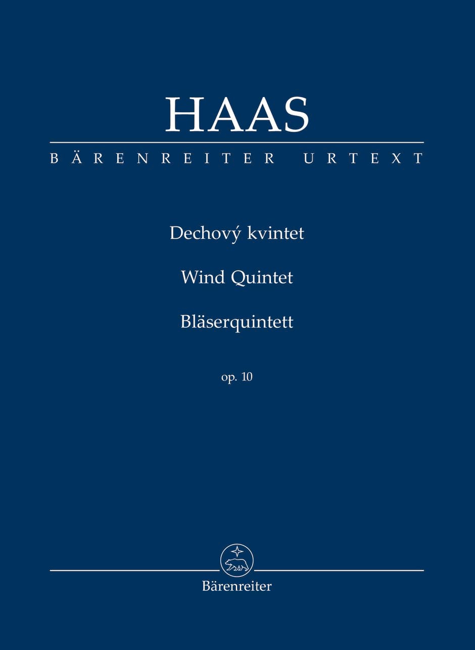 Quintette à Vent, opus 10 - Score Pavel Haas Partition Petit format