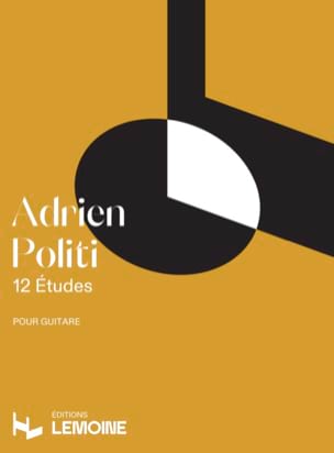12 études pour guitare Adrien Politi Partition Guitare