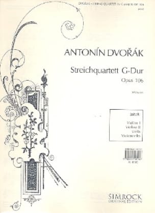 String quartet G major op. 106 - Parts DVORAK Partition Quatuors