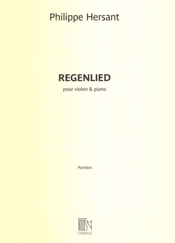Regenlied Hersant philippe Partition
