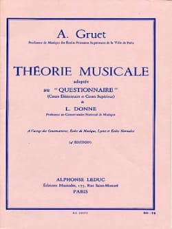 Théorie musicale A. Gruet Partition Théories