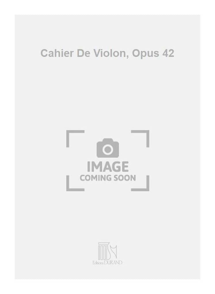 CAHIER DE VIOLON OP. 42 Claude Ballif Partition Violon