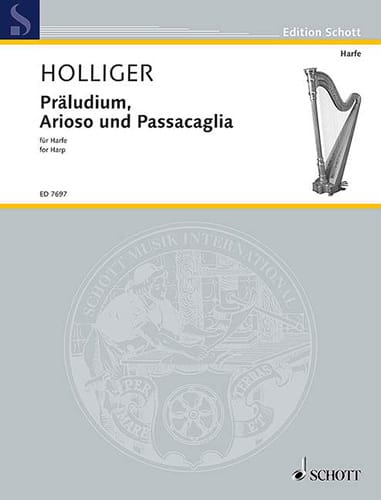 Praeludium, Arioso und Passacaglia 1987 Heinz Holliger Partition