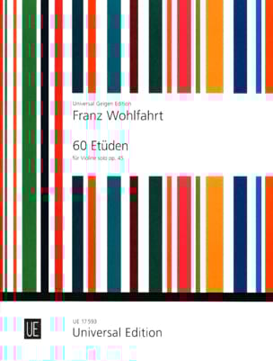 60 Etüden für Violine solo Franz Wohlfahrt Partition Violon