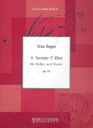 Sonate n° 4 C-dur op. 72 - Max Reger - Partition - Violon