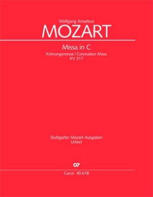 Missa C-Dur KV 317 Krönungsmesse - Partitur - MOZART - Partition