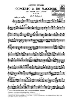 Concerto en Do Maj. - F. 6 n° 2 - Matériel - VIVALDI - Partition