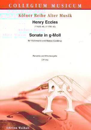 Sonate g-moll Henry Eccles Partition Violoncelle