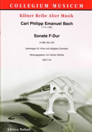 Sonate en Fa Majeur Carl Philipp Emanuel Bach Partition Alto
