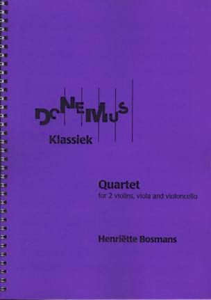Feuillez l'ouvrage Quatuor - Henriette Bosmans - Partition - Quatuors