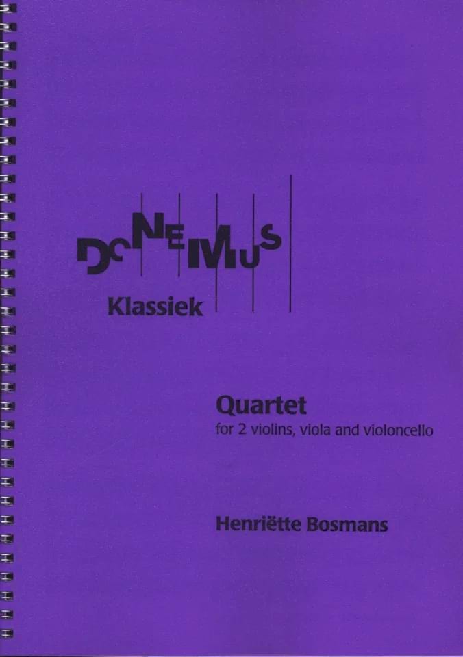Quatuor Henriette Bosmans Partition Quatuors