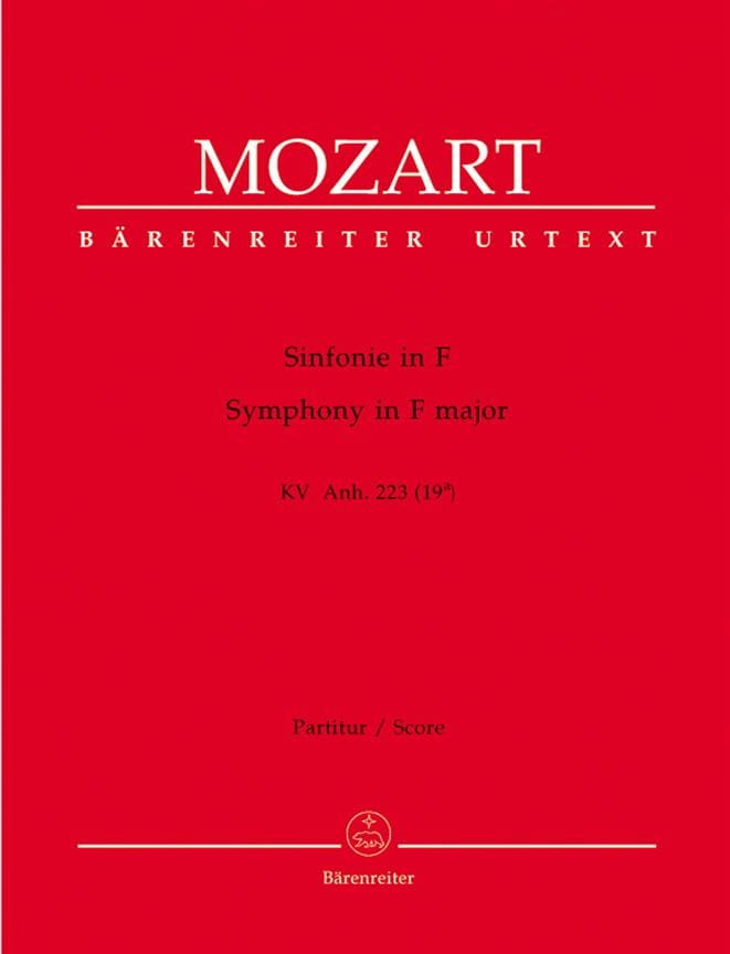 Symphonie F-Dur KV Anh. 223 19a - Partitur - MOZART - Partition