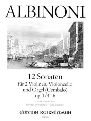 12 Sonates Vol.2 - Op.1 N°4-6 ALBINONI Partition Quatuors