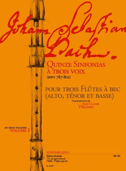 Quinze Sinfonias A Trois 3 Volume 1 Bwv 787-801 - BACH - Partition