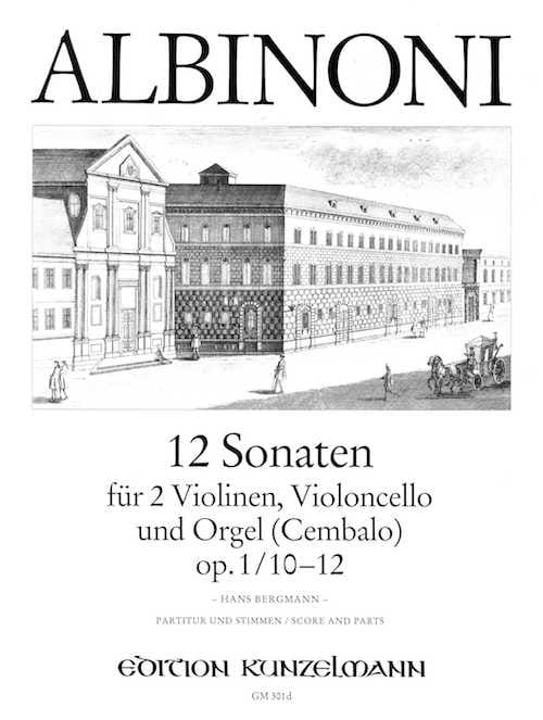 12 Sonates Vol.4 - Op.1 N°10-12 ALBINONI Partition Quatuors